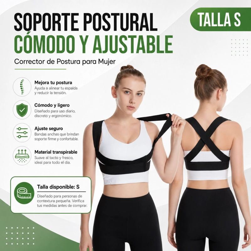 CORRECTOR DE POSTURA ESPALDA AJUSTABLE CORRECT BELT TALLA S - 4