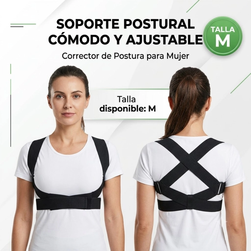 CORRECTOR DE POSTURA ESPALDA AJUSTABLE CORRECT BELT TALLA M - 4