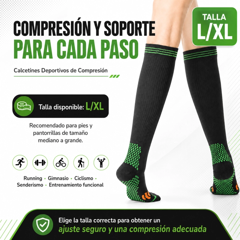 CALCETINES MEDIAS COMPRESION DEPORTIVAS RUNNING L/XL - 3