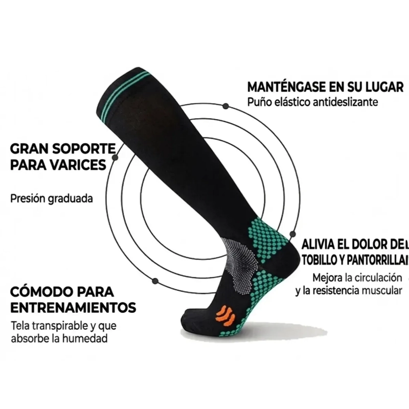 CALCETINES MEDIAS COMPRESION DEPORTIVAS RUNNING L/XL - 4
