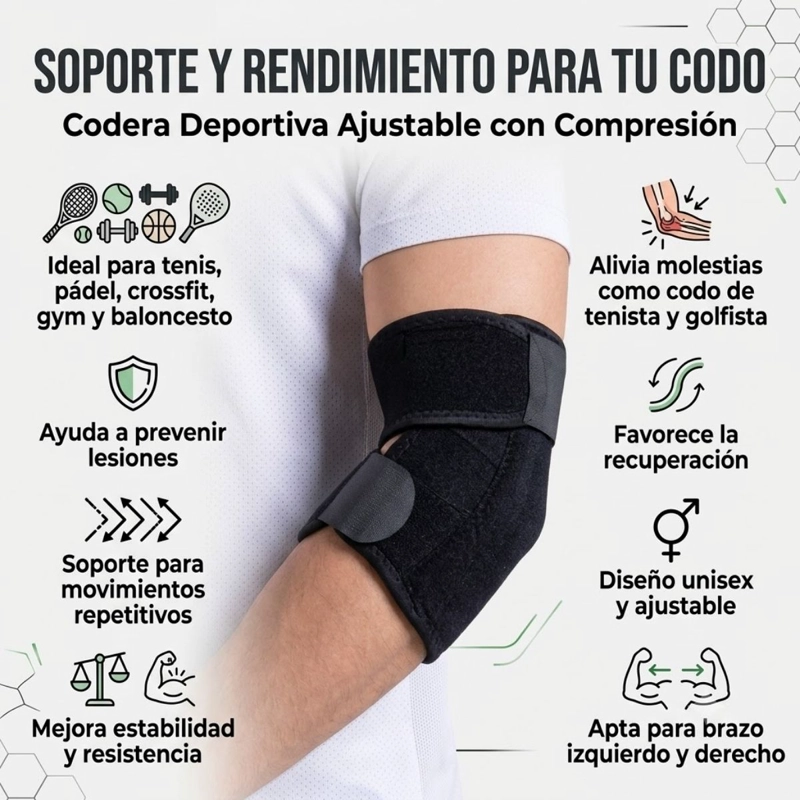 CODERA DEPORTIVA AJUSTABLE DEROYAL SOPORTE COMPRESION - 4