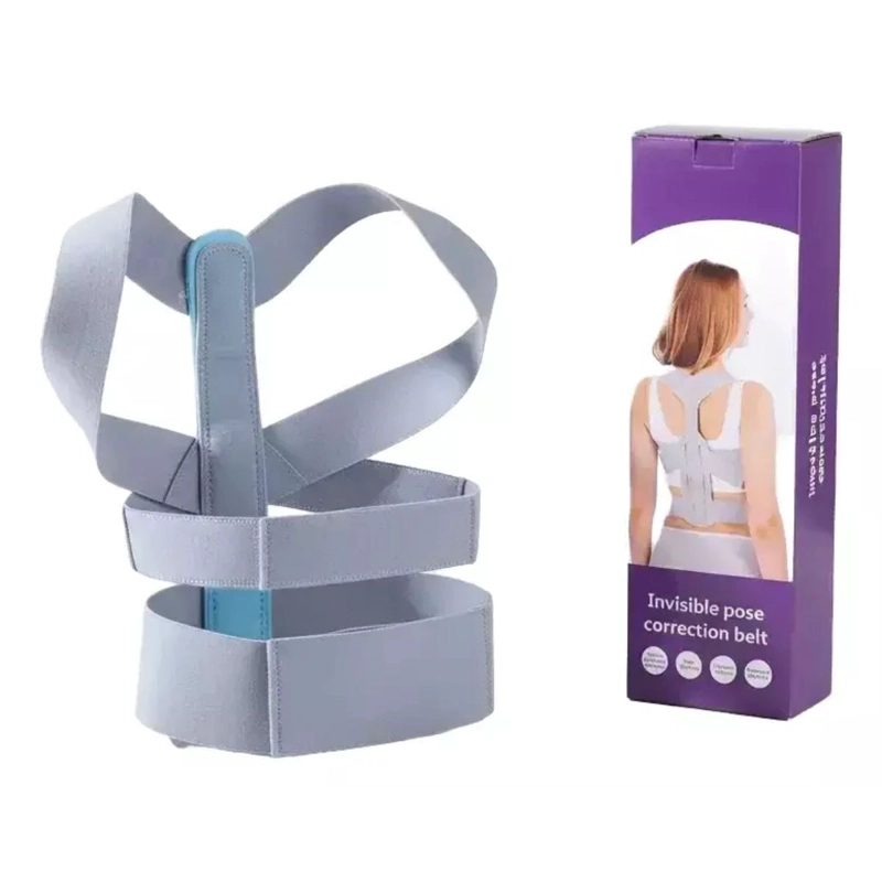CORRECTOR DE POSTURA INVISIBLE SOPORTE ESPALDA HOMBROS GRIS TALLA XL - 7