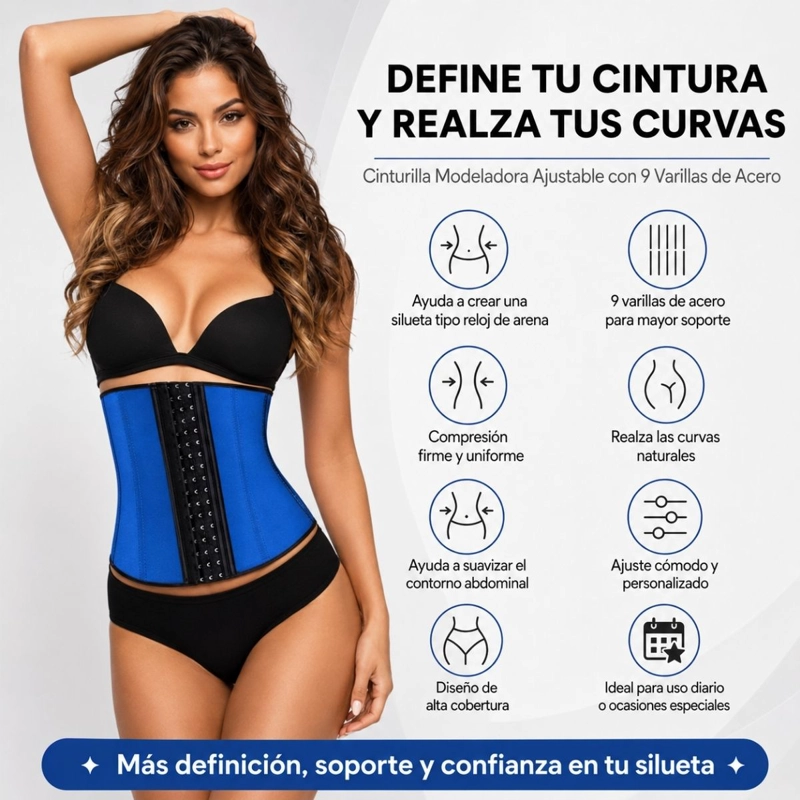 FAJA CINTURILLA MODELADORA LATEX NATURAL AJUSTABLE - 2