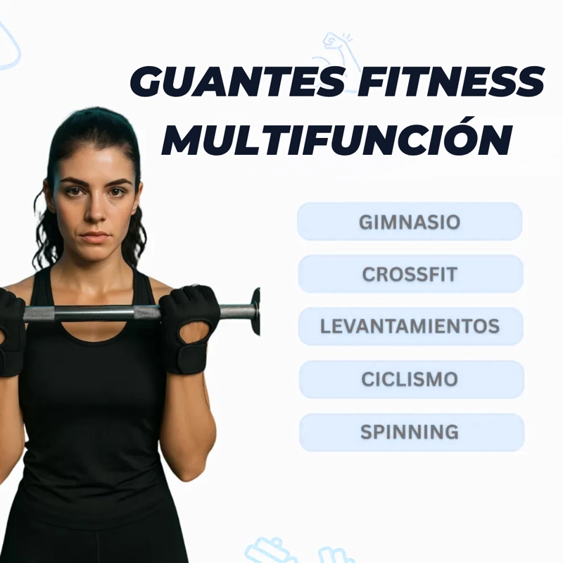 GUANTES DEPORTIVOS EJERCICIO CROSSFIT SIN DEDOS UNISEX - 5