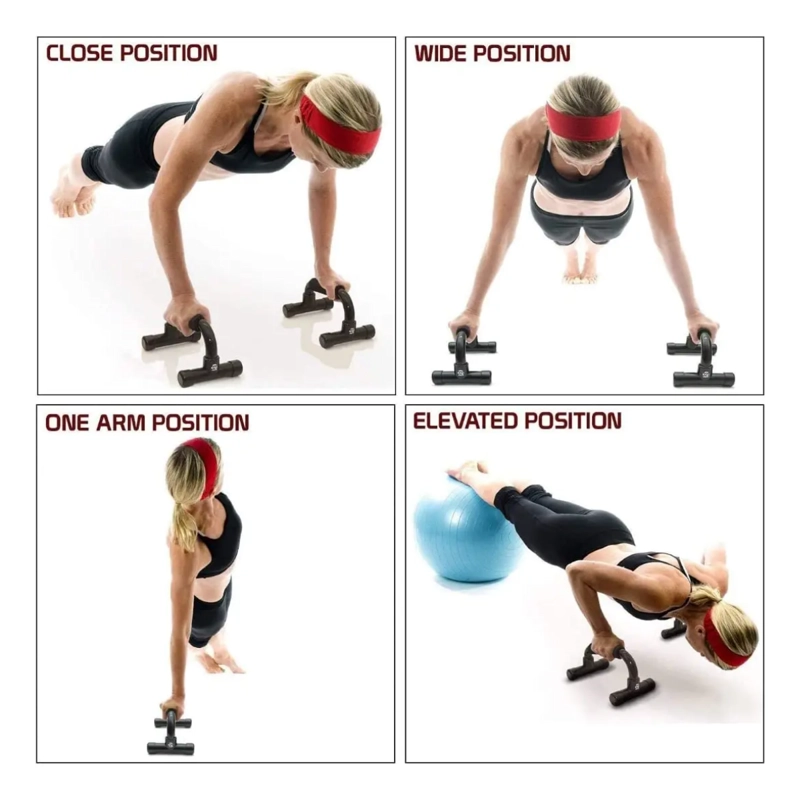 PACK 2 SOPORTES FLEXIONES PECHO PUSH UP STAND ANTIDESLIZANTE - 6