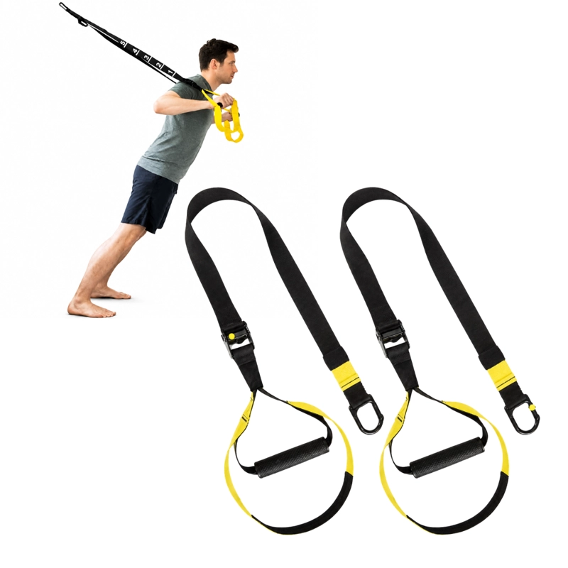 KIT ENTRENAMIENTO SUSPENSION CUERDA TRX GIMNASIO CASA - 1