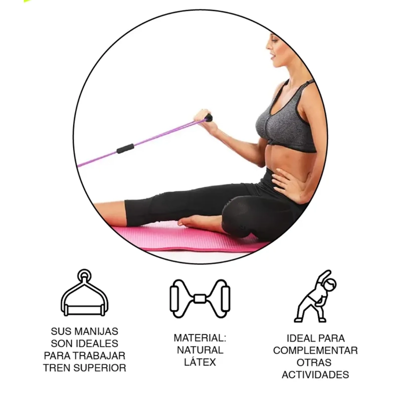 CUERDA ELASTICA DE RESISTENCIA MOBILE GYM MULTIFUNCIONAL - 4