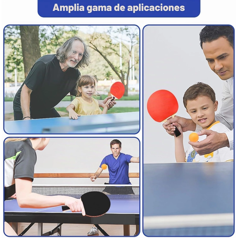 SET 2 PALETAS PING PONG CON 3 PELOTAS - 3