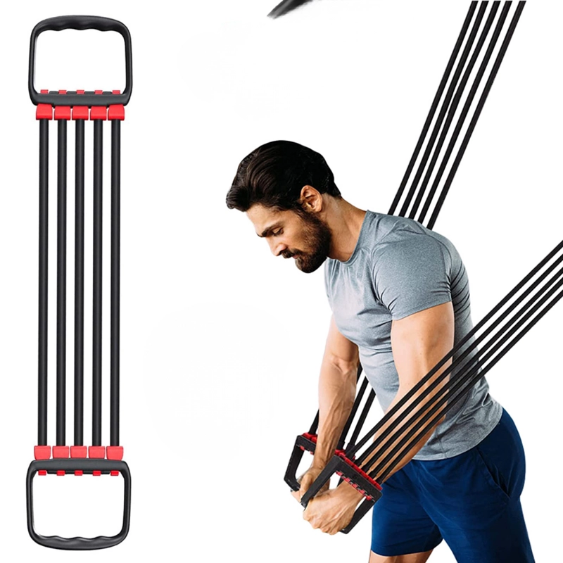 TENSOR DE PECHO 5 RESORTES EJERCITADOR MUSCULAR FITNESS - 1