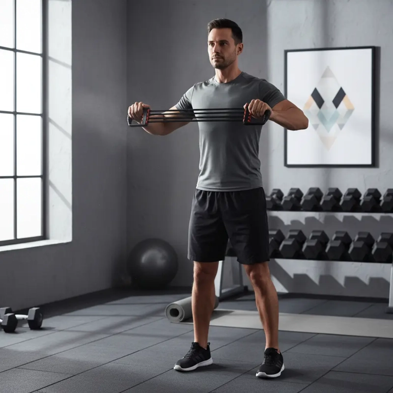 TENSOR DE PECHO 5 RESORTES EJERCITADOR MUSCULAR FITNESS - 5