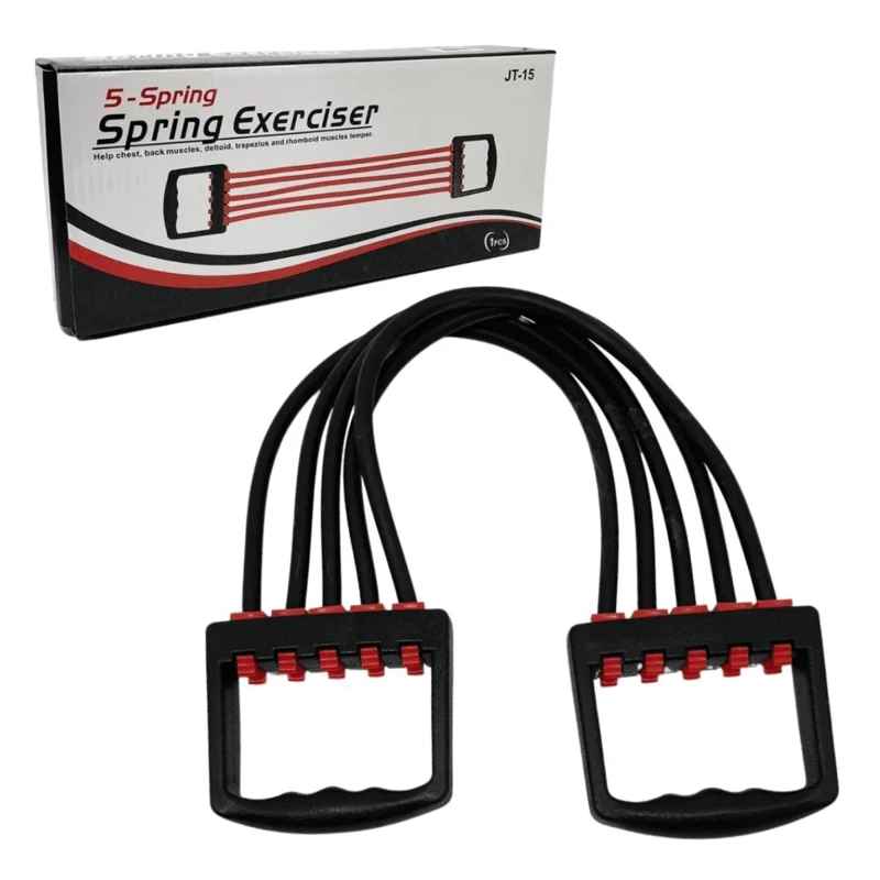 TENSOR DE PECHO 5 RESORTES EJERCITADOR MUSCULAR FITNESS - 6