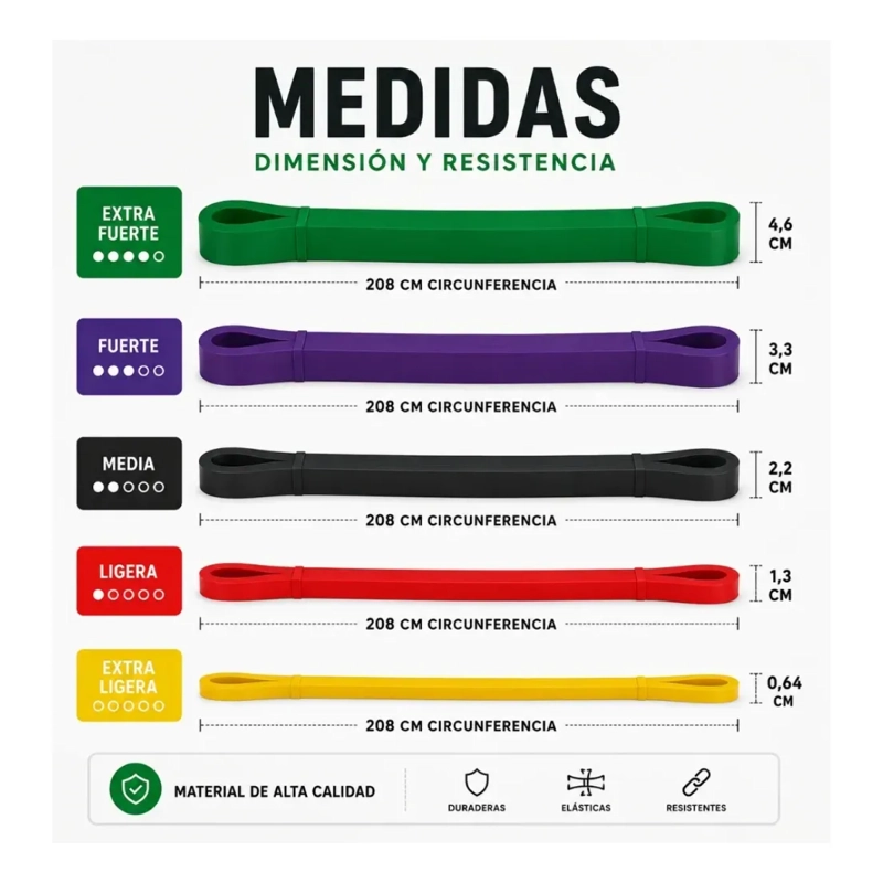 BANDA ELASTICA RESISTENCIA 22-56KG CIRCULAR 208CM CROSSFIT - 3