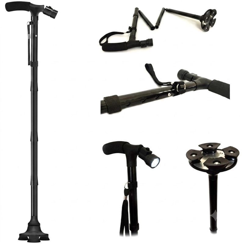 BASTON ORTOPE DICO PLEGABLE CON LUZ LED Y BASE PIVOTANTE - 2