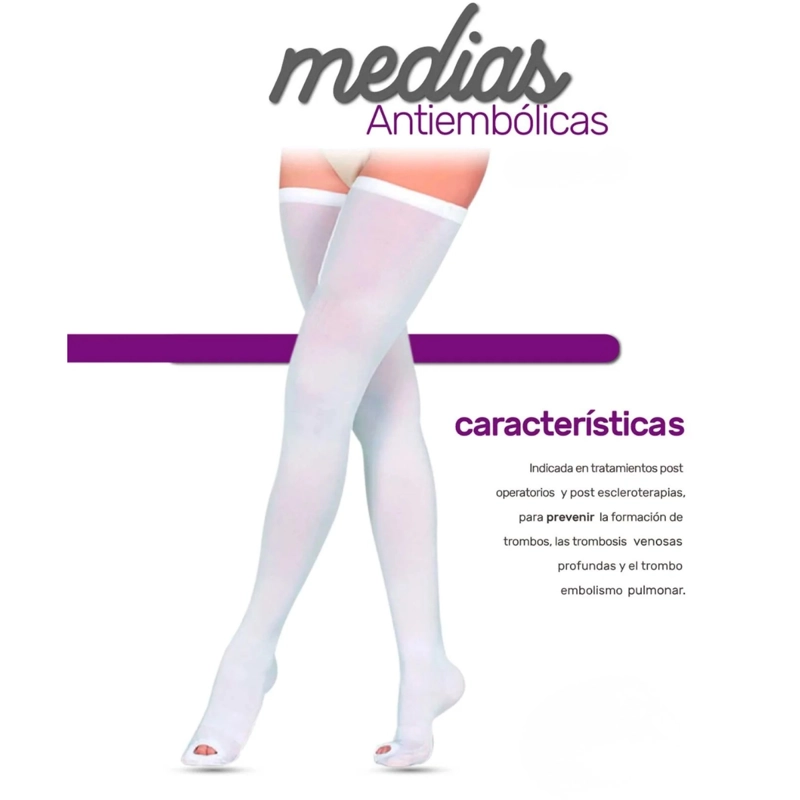 MEDIAS ANTIEMBOLICAS COMPRESION TROMBOSIS CIRUGIA TALLA M L XL - 4