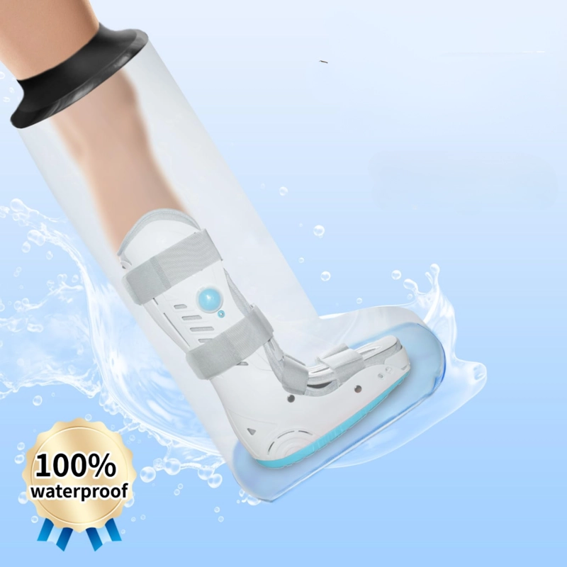 BOTA PROTECTOR IMPERMEABLE YESO Y VENDA PIERNA COMPLETA BAÑO - 6