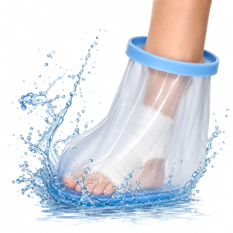 BOTA IMPERMEABLE PROTECTOR YESO Y VENDA PARA BAÑO PARA PIE - 1