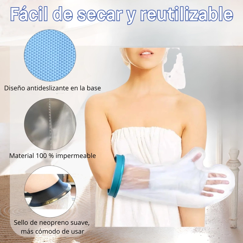PROTECTOR IMPERMEABLE PARA YESO Y VENDA MEDIO BRAZO Y ANTEBRAZO - 3