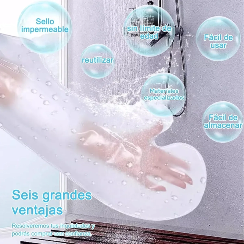 PROTECTOR IMPERMEABLE PARA YESO Y VENDA MEDIO BRAZO Y ANTEBRAZO - 6