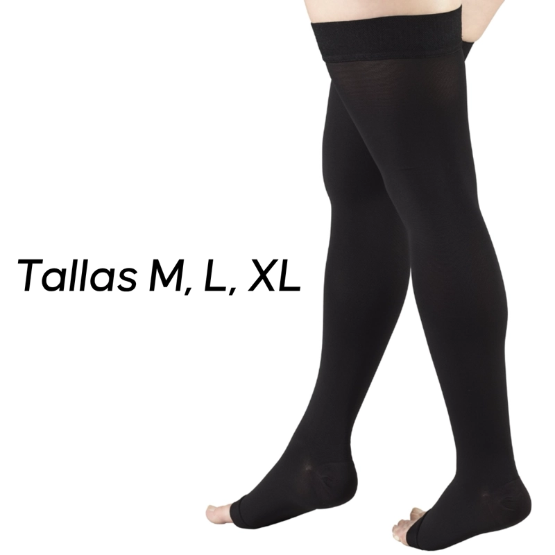 MEDIAS LARGAS COMPRESION GRADUADA PARA CIRCULACION Y VARICES TALLA M L XL - 6