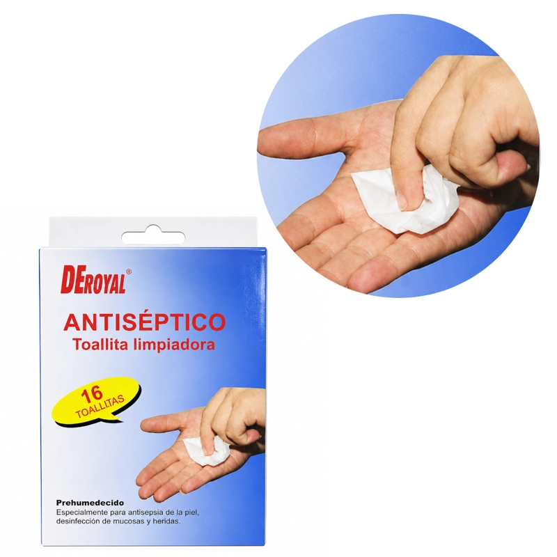 PACK 48 TOALLITAS HUMEDAS DESINFECTANTES ANTISE PTICAS HERIDA - 1