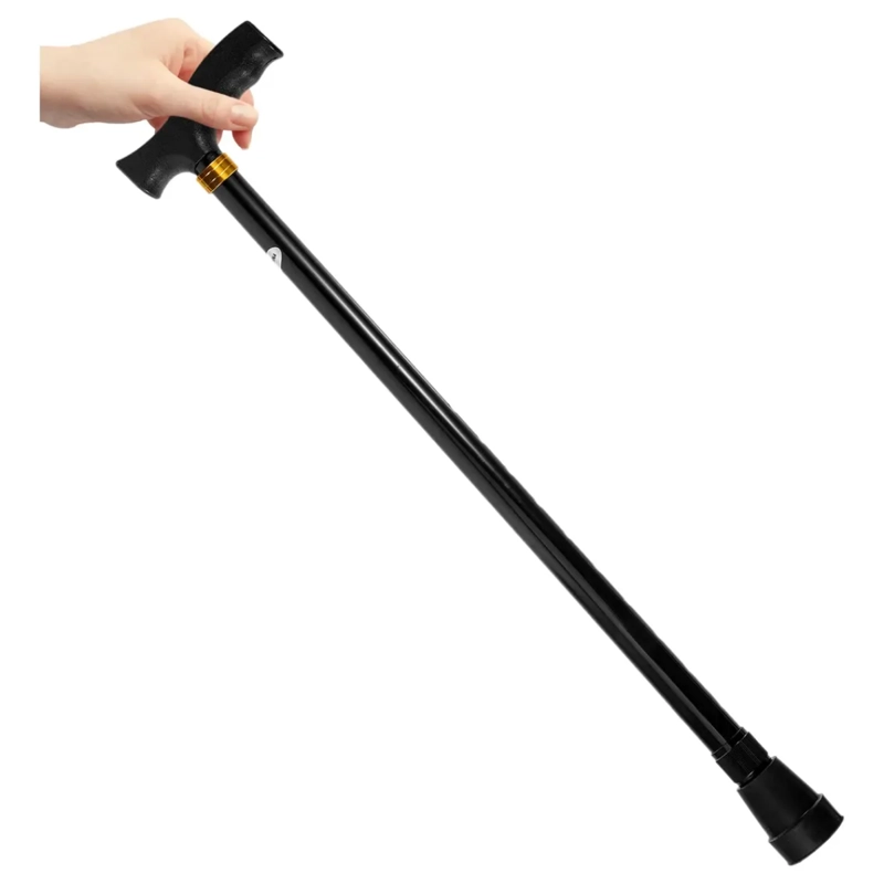BASTON PARA ADULTO MAYOR CON BASE ANTIDESLIZANTE COLOR NEGRO - 2