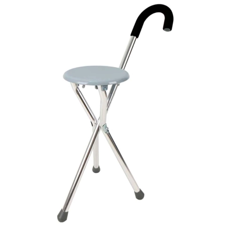 BASTON CON ASIENTO PLEGABLE SILLA ORTOPE DICA ADULTO MAYOR - 1
