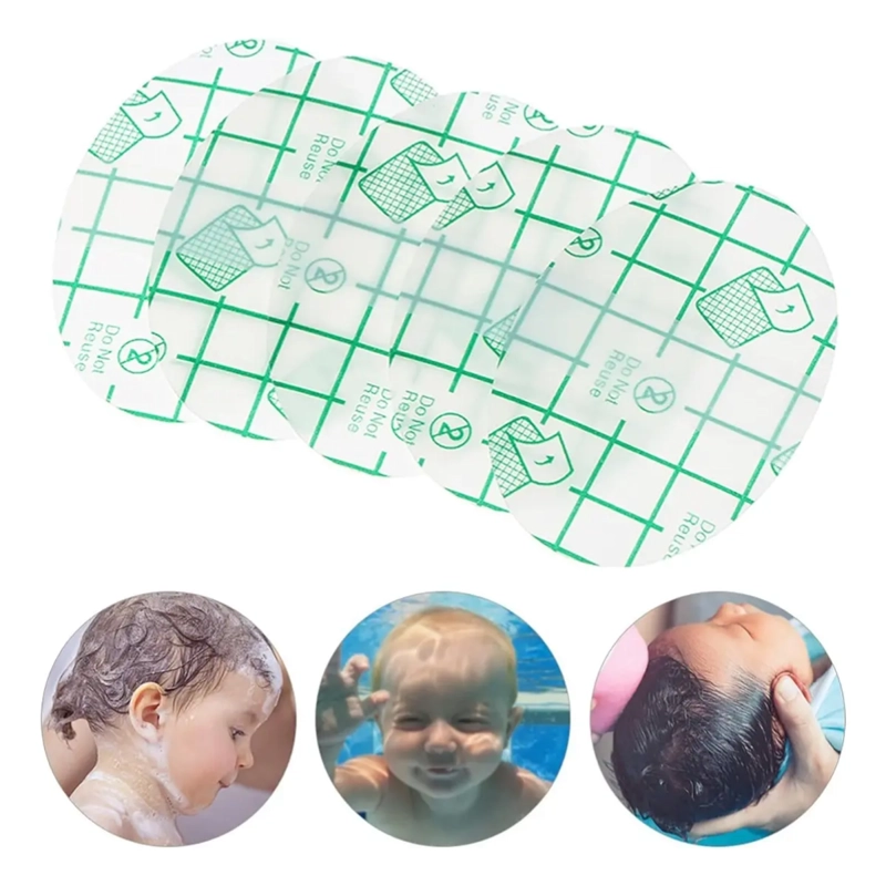 PACK 20 PARCHES IMPERMEABLE PROTECTOR OIDOS PARA BEBE S BAÑO - 2