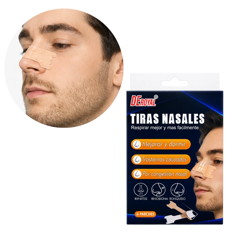 PACK 6 TIRAS NASALES ANTIRRONQUIDOS RESPIRA MEJOR CONGESTION - 1