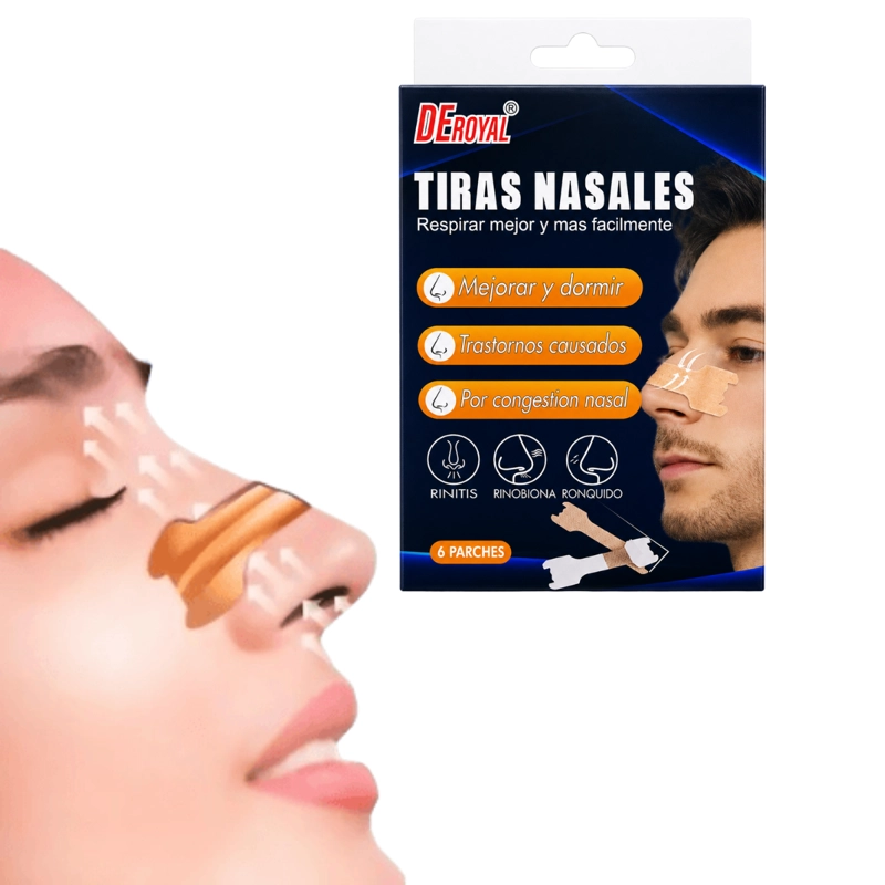 PACK 12 TIRAS NASALES ANTIRRONQUIDO RESPIRA MEJOR CONGESTION - 1