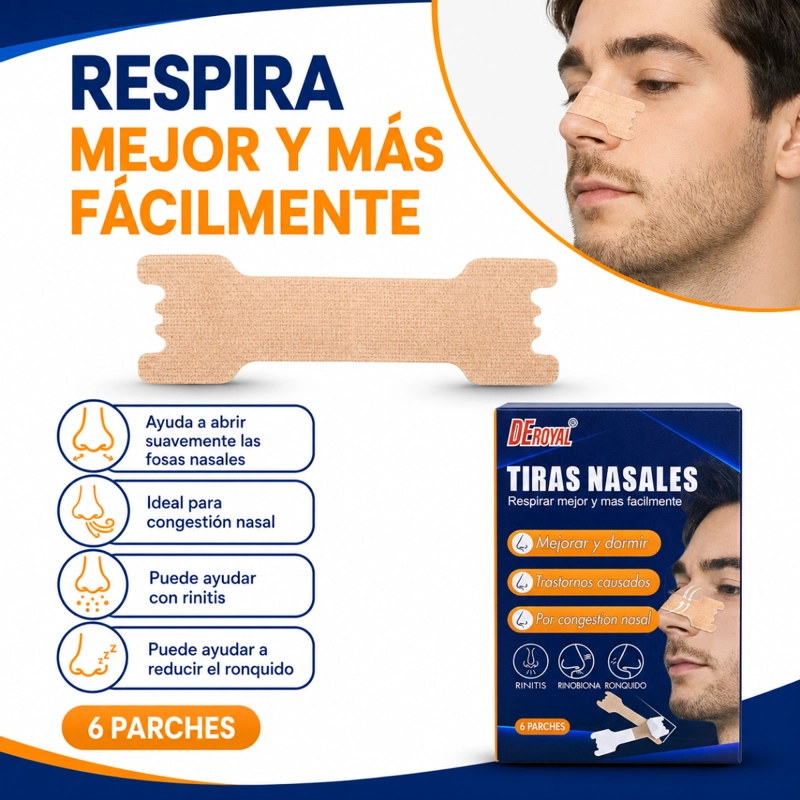 PACK 12 TIRAS NASALES ANTIRRONQUIDO RESPIRA MEJOR CONGESTION - 2