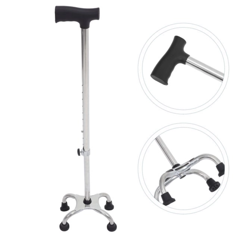 BASTON ORTOPE DICO 4 APOYOS BASE TETRAPOD AJUSTABLE METALICO - 6