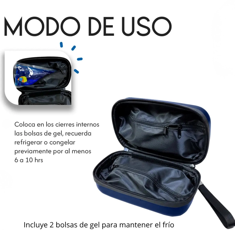 BOLSO TE RMICO PORTATIL CON GEL FRIO PARA INSULINA MEDICINAS - 4