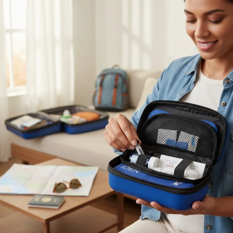 BOLSO TE RMICO PORTATIL CON GEL FRIO PARA INSULINA MEDICINAS - 6