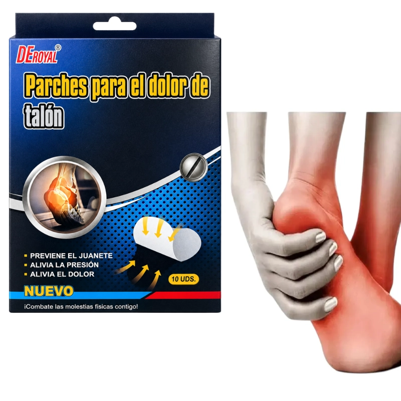 PACK 10 PARCHES DOLOR DE TALON ALIVIA PRESION Y FASCITIS - 1