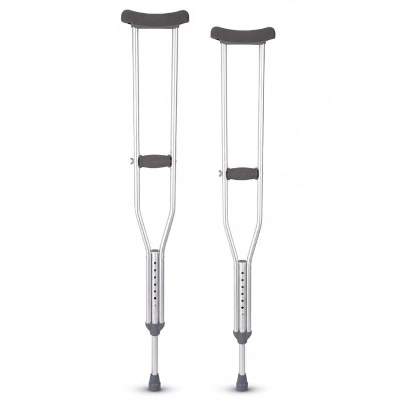 PAR DE MULETAS ORTOPE DICAS DE ALUMINIO AJUSTABLES CON APOYOS - 2