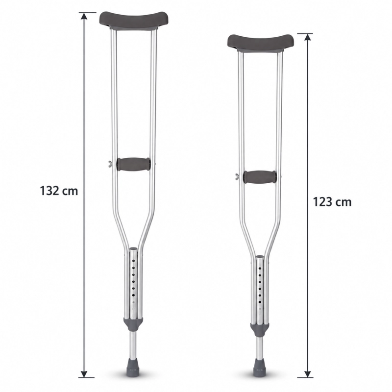 PAR DE MULETAS ORTOPE DICAS DE ALUMINIO AJUSTABLES CON APOYOS - 6