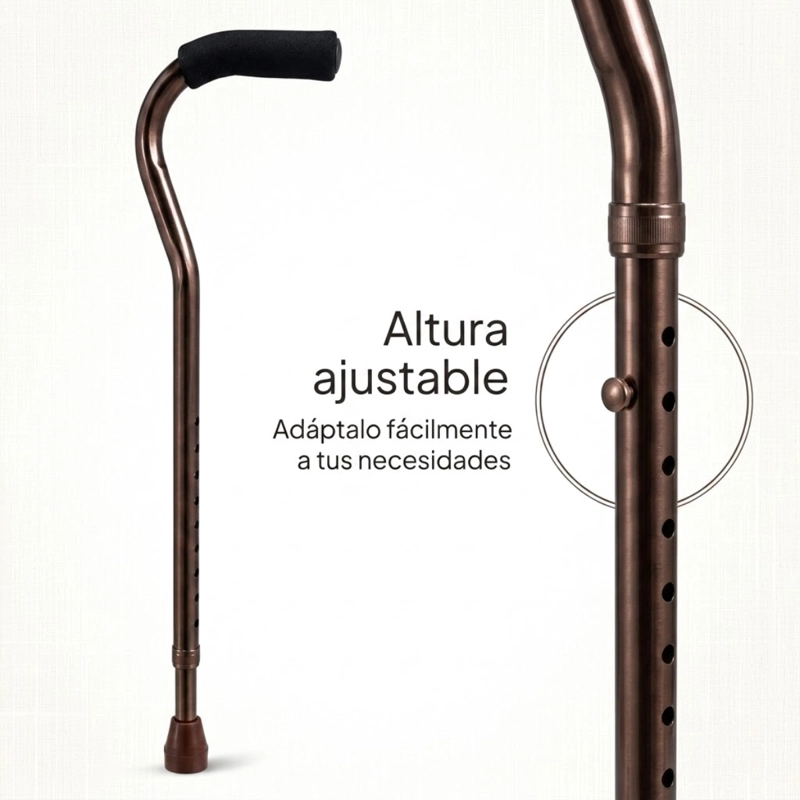 BASTON ORTOPE DICO ALUMINIO AJUSTABLE MANGO ERGONOMICO MARRON - 2