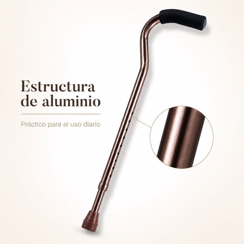 BASTON ORTOPE DICO ALUMINIO AJUSTABLE MANGO ERGONOMICO MARRON - 4