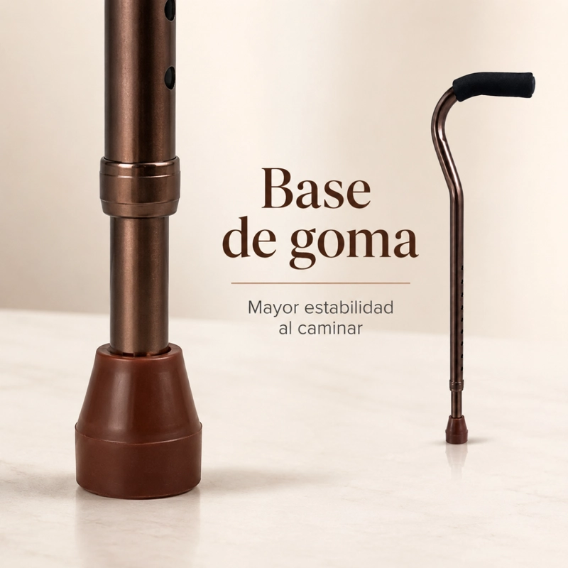 BASTON ORTOPE DICO ALUMINIO AJUSTABLE MANGO ERGONOMICO MARRON - 5