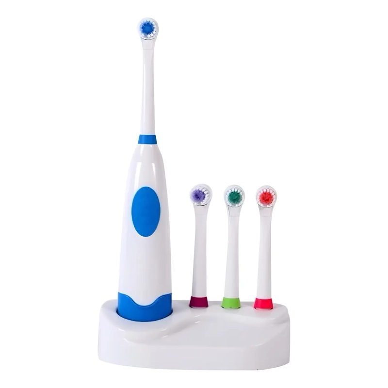 CEPILLO DE DIENTES ELE CTRICO A PILA CON BASE Y 3 CABEZALES - 3