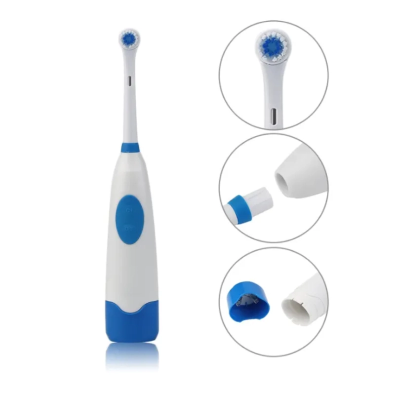 CEPILLO DE DIENTES ELE CTRICO A PILA CON BASE Y 3 CABEZALES - 4