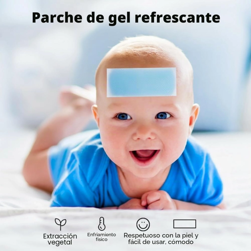 PACK 6 PARCHES DE GEL PARA ALIVIO DE LA FIEBRE BEBE  NIÑOS - 5