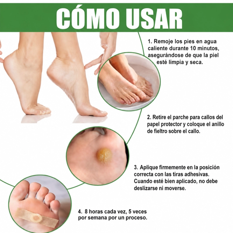 PACK 6 PARCHES REMOVEDOR CALLOS PARA PIES ALIVIO Y SUAVIZA - 3