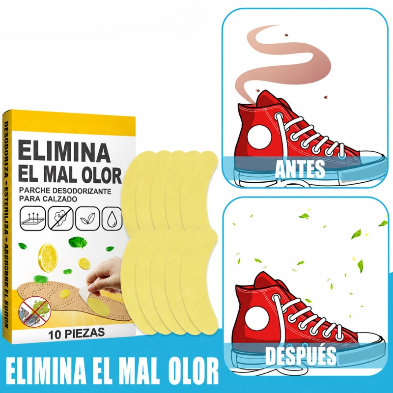 PACK 20 PARCHES DESODORANTE ANTI OLOR PARA CALZADO ZAPATOS - 5