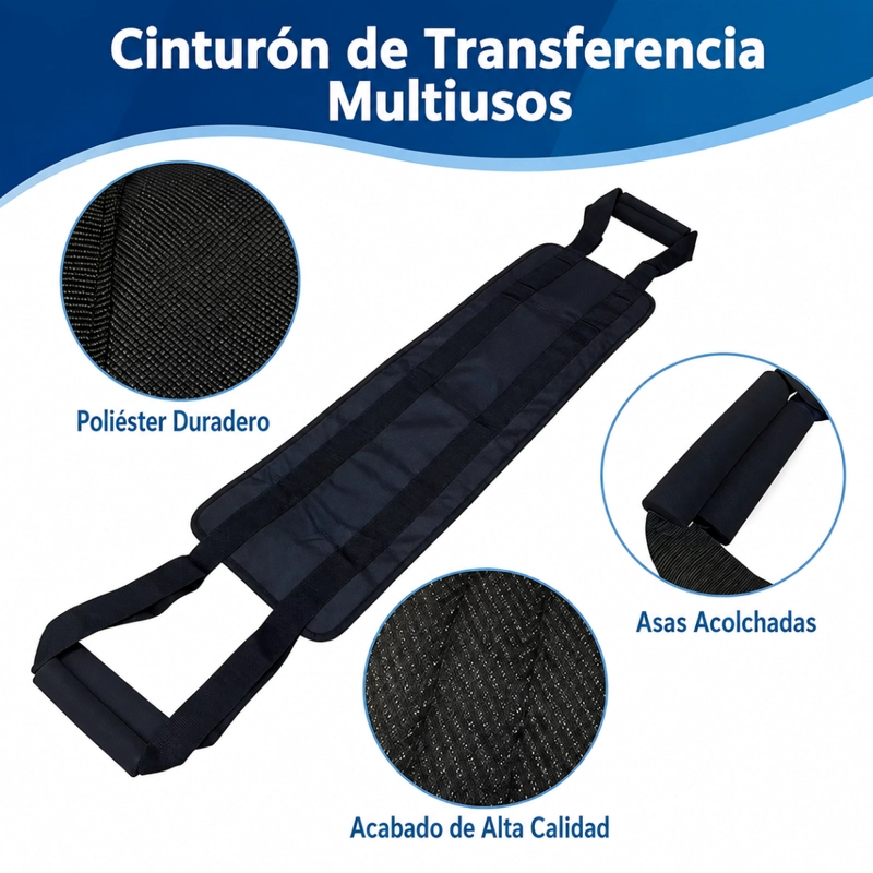 CINTURON DE TRANSFERENCIA AUXILIAR PARA MOVILIZAR PACIENTES - 2