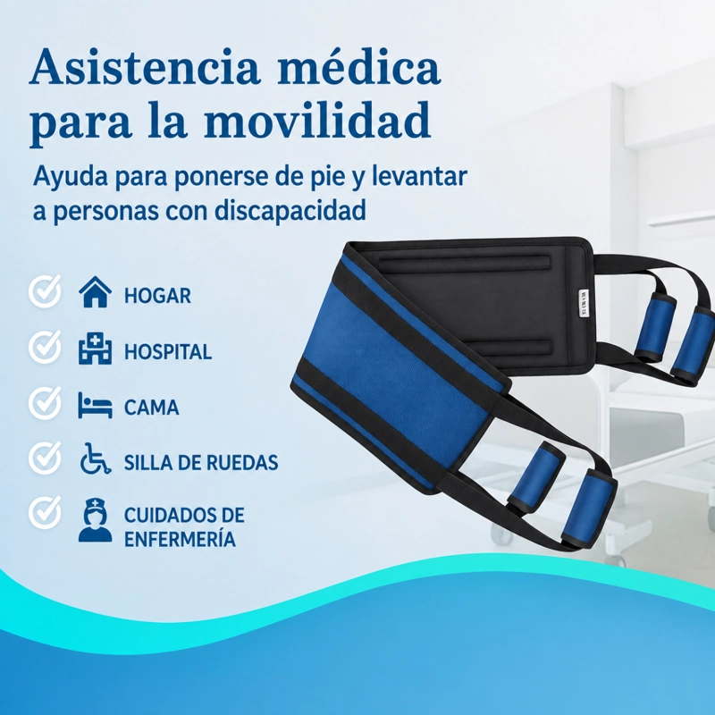 CINTURON DE TRANSFERENCIA AUXILIAR PARA MOVILIZAR PACIENTES - 4