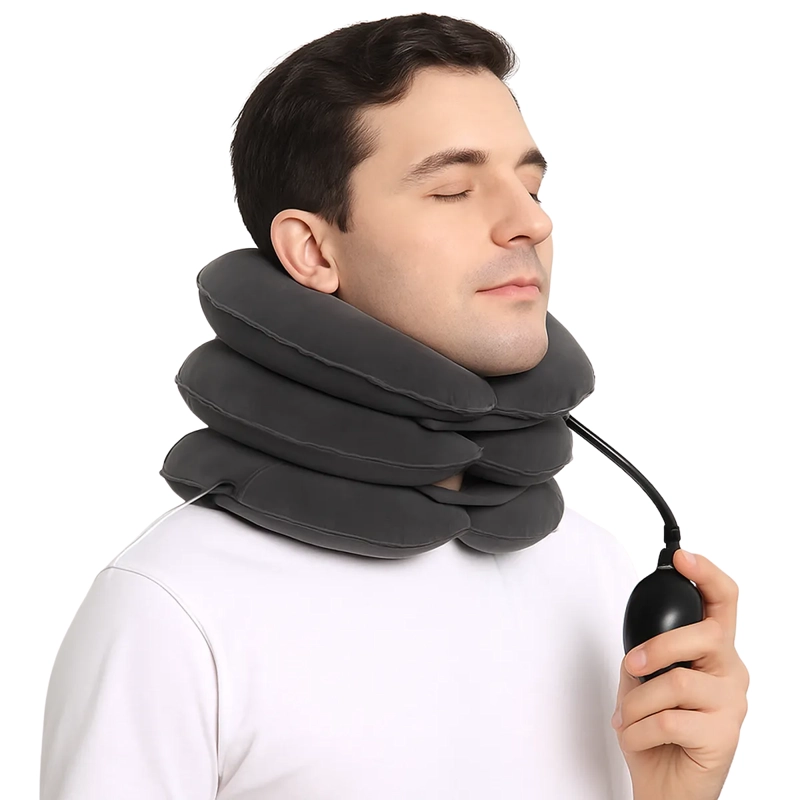 COJIN COLLARIN CERVICAL INFLABLE DE 3 CAPAS TRACCION - 5