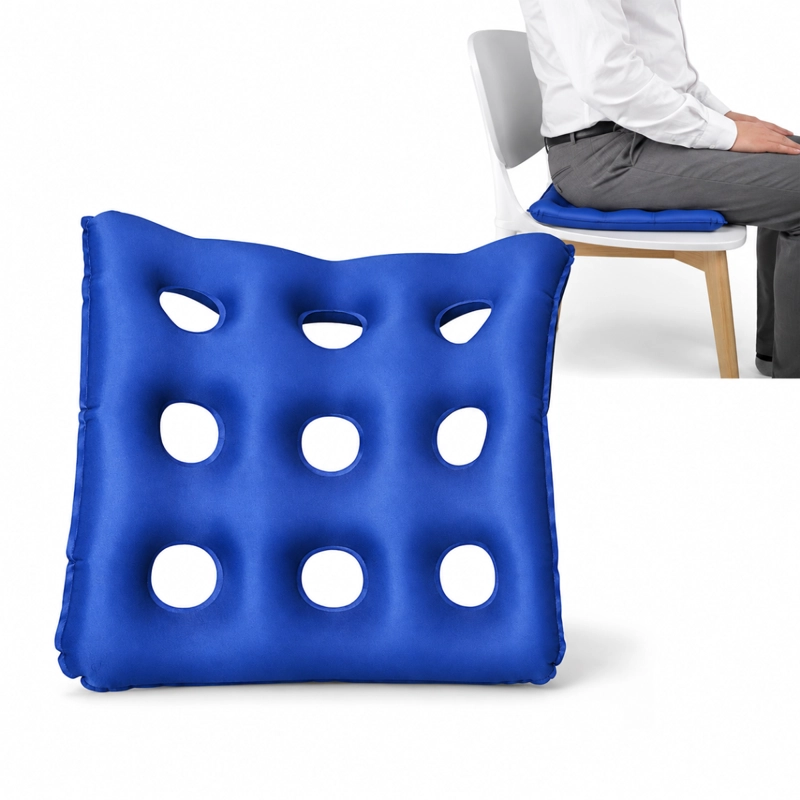 COJIN ANTIESCARAS INFLABLE ANTI DECUBITO PARA SILLA DE RUEDA - 1