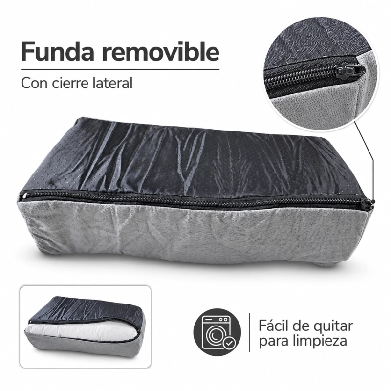ALMOHADA COJIN ERGONOMICO MULTIUSO DESCANSO CON FUNDA - 4