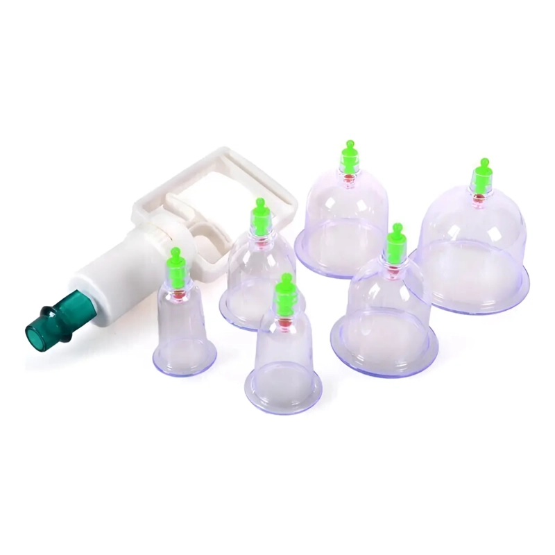 KIT VENTOSAS TERAPE UTICA AL VACIO 6 PZS MASAJE CHINO JERINGA - 2
